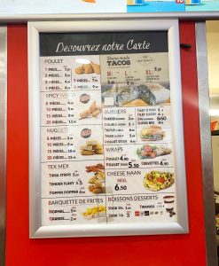 Chicken Spot Menu