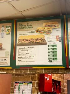 Gourmand Menu Subway