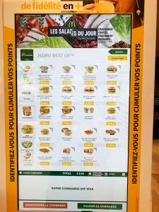 Le Célèbre Menu De Hamburgers De Mcdonald's