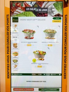 Menu Salade Chez Mcdonald's