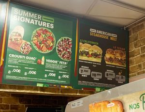 Salades Chez Subway